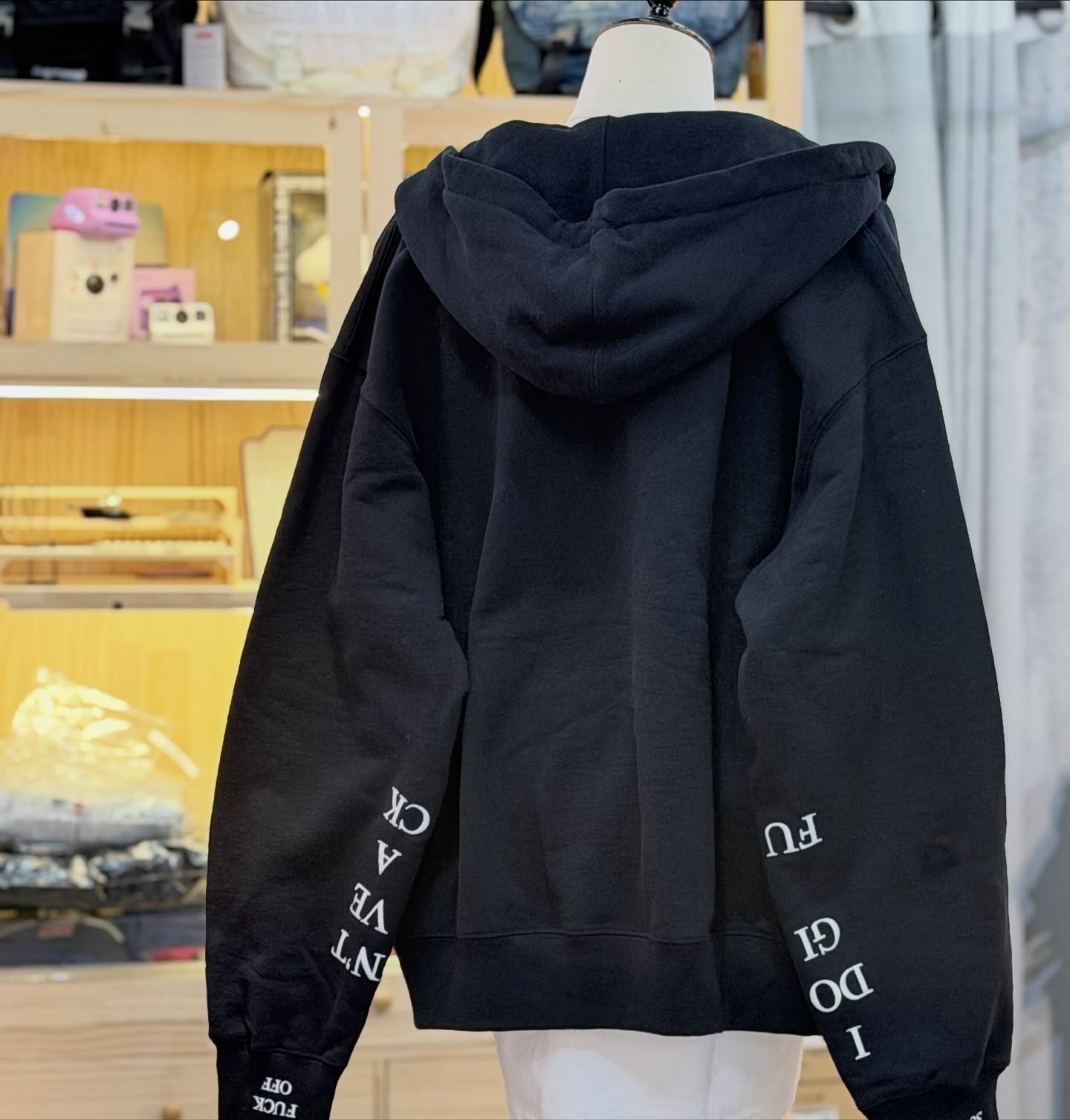 Supreme IDGAF Zip Up Hooded Sweatshirt Black P602289-71767 