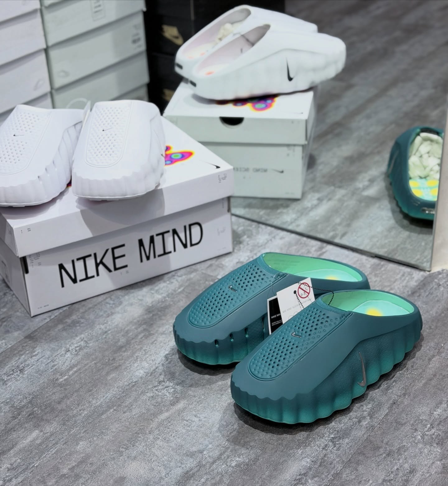 Nike Mind 001 Slide Mules Geode Teal HQ4307-301 P602917-116796 